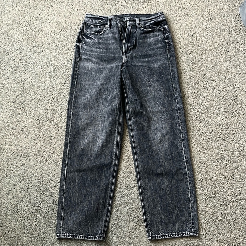 American Eagle, Straight Black Jeans, Size 4 Short
